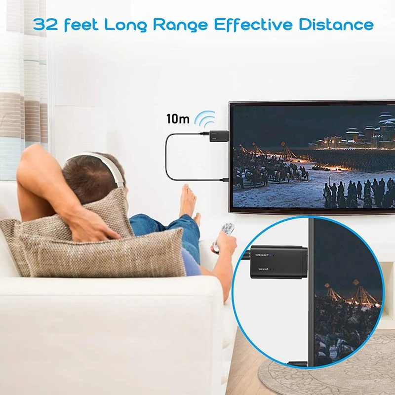 USB Bluetooth 5 0 аудио адаптер для подключения к настольному ПК TV