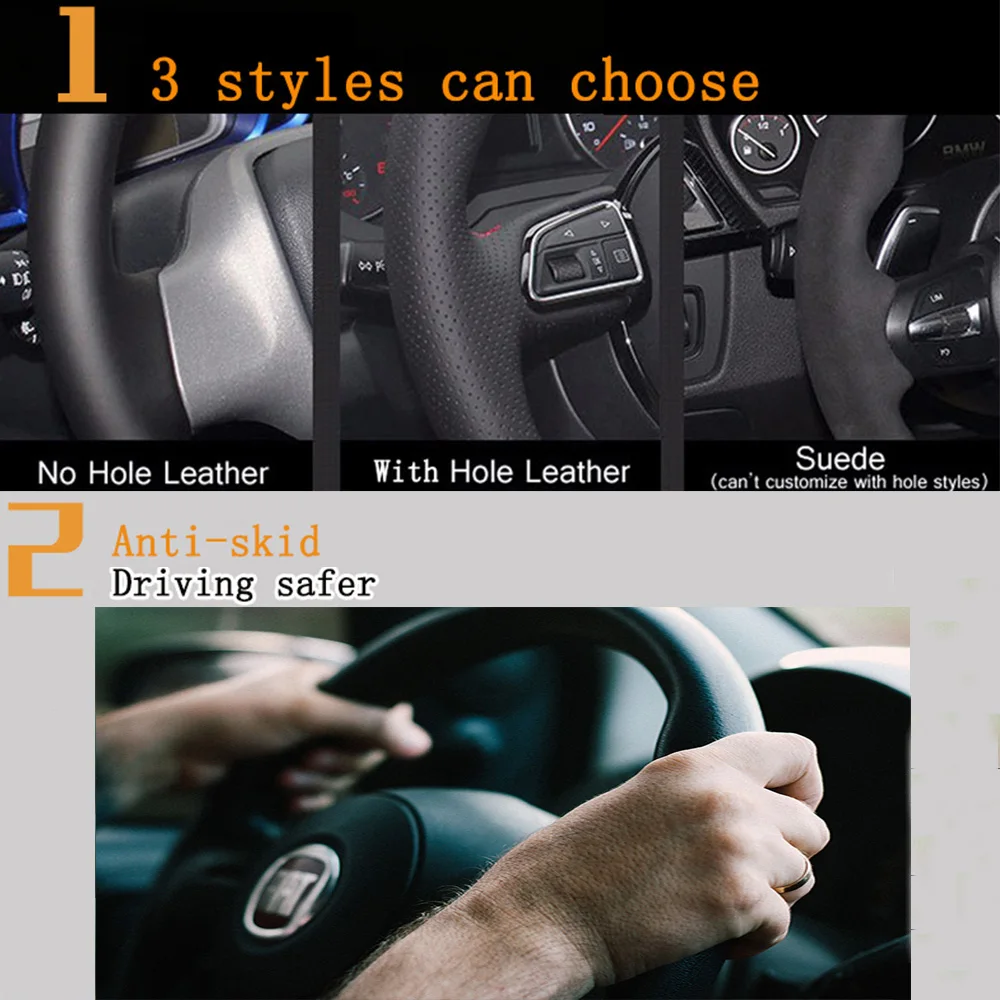 KUNBABY бежевый чехол рулевого колеса автомобиля из натуральной кожи для Nissan Teana