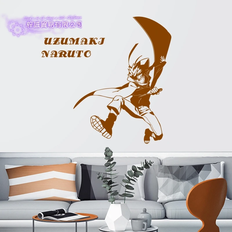 НАРУТО Наклейки На Стены Виниловые Наклейка Декор Главная Декоративные