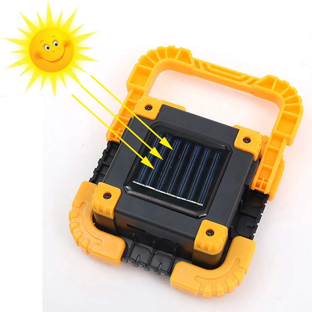 Solar COB LED Work Light Portable Lantern 10W Emergency Rechargeable Flood Outdoor Garden Spot Lamp | Освещение