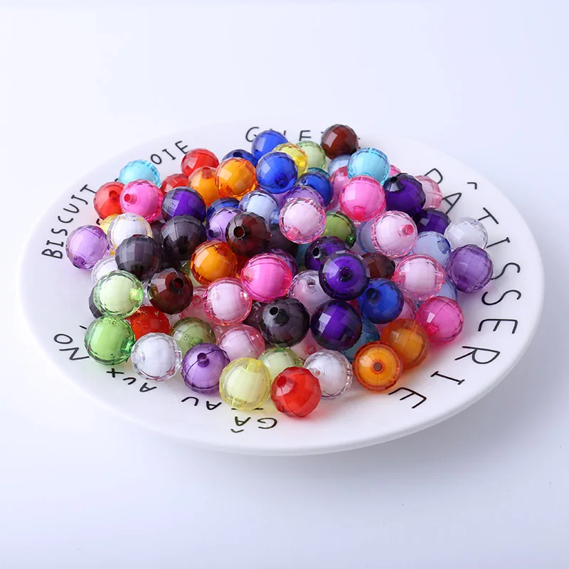 The Best-Selling New 15 14mm Beads Suitable For Making Exquisite Handmade Jewelry DIY Crafts Multi-Color Acrylic Material | Дом и сад