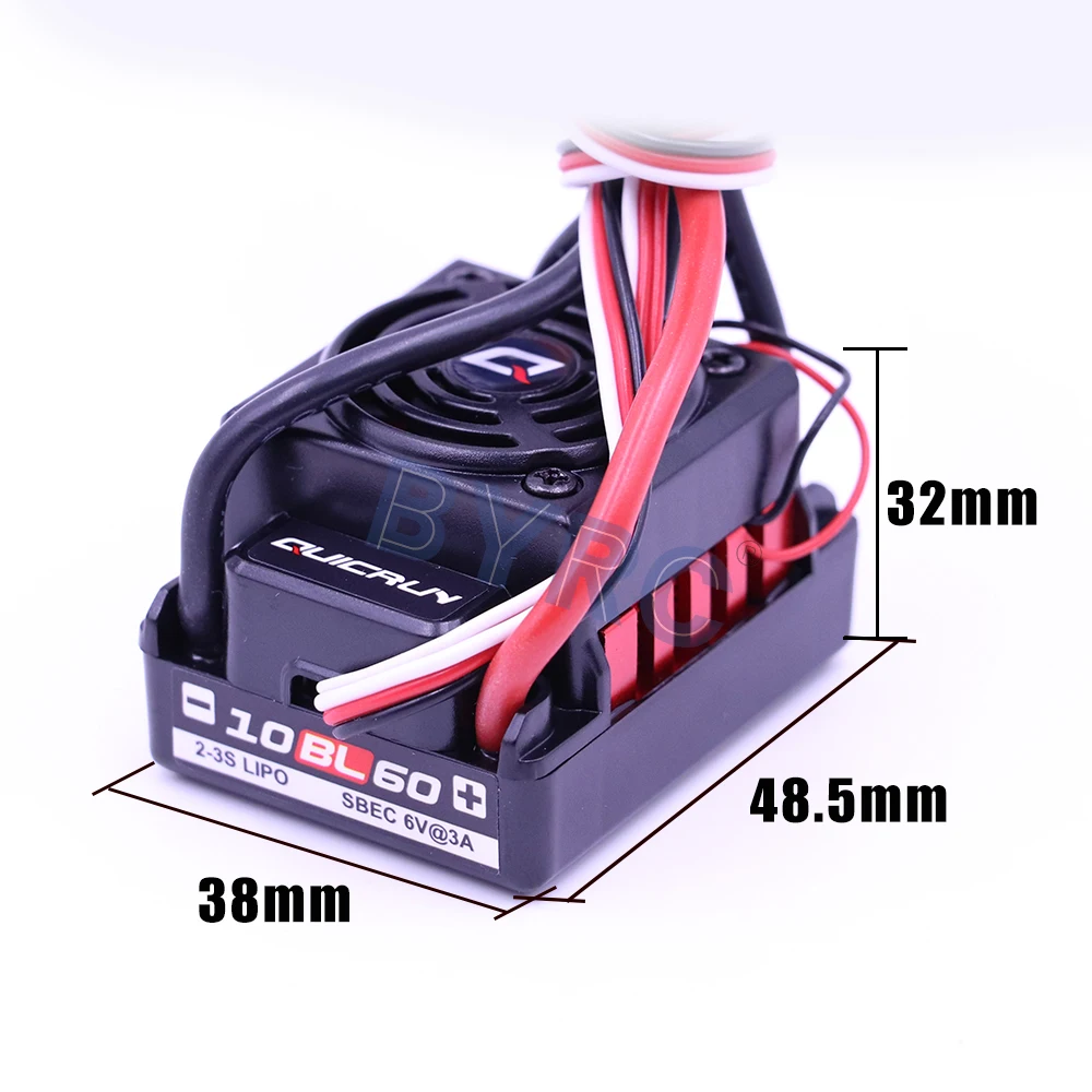 Регулятор скорости двигателя HobbyWing двигатель WP 10BL60 водонепроницаемый 60A
