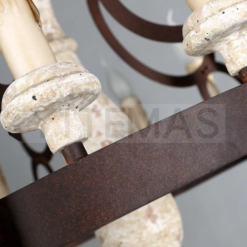 Винтажная твердая деревянная люстра антикварная деревенская железная