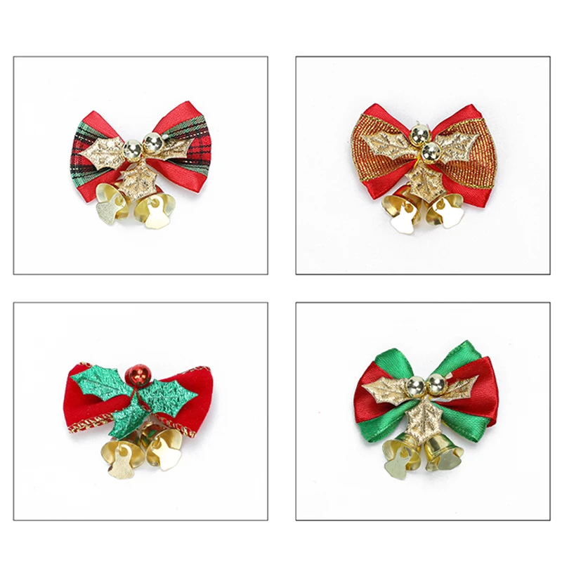 

Christmas decoration bow glitter pink bow holiday decorations Christmas tree pendant bow with DIY bells