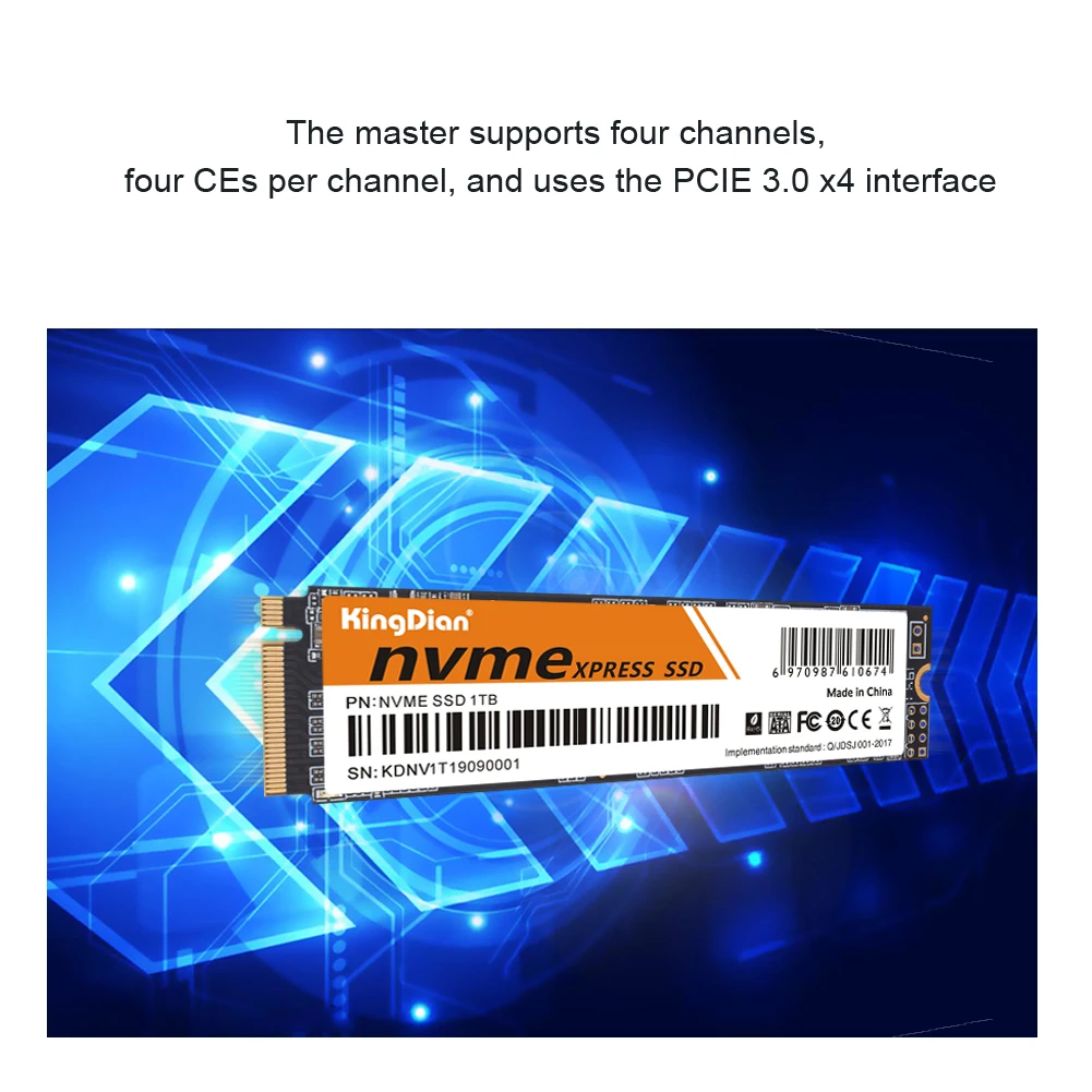 KingDian SSD M2 128 ГБ 256 512 1 ТБ NVME SSD жесткий диск SSD M.2 2280 PCIe Внутренние твердотельные накопители для ноутбука, настольного компьютера