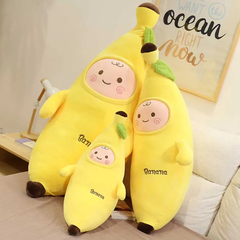 40-120 см плюшевые мягкие милые банановые подушки фруктовые - Цена: 907,33 - 4 026,81 руб.