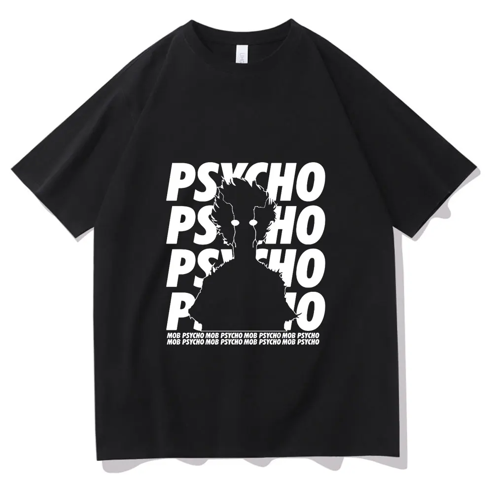 

Japanese Anime Mob Psycho 100 Print Tshirt Man Mobu Saiko Hyaku Kageyama Shigeo T-shirt Men Women Fashion Quality Cotton Tees