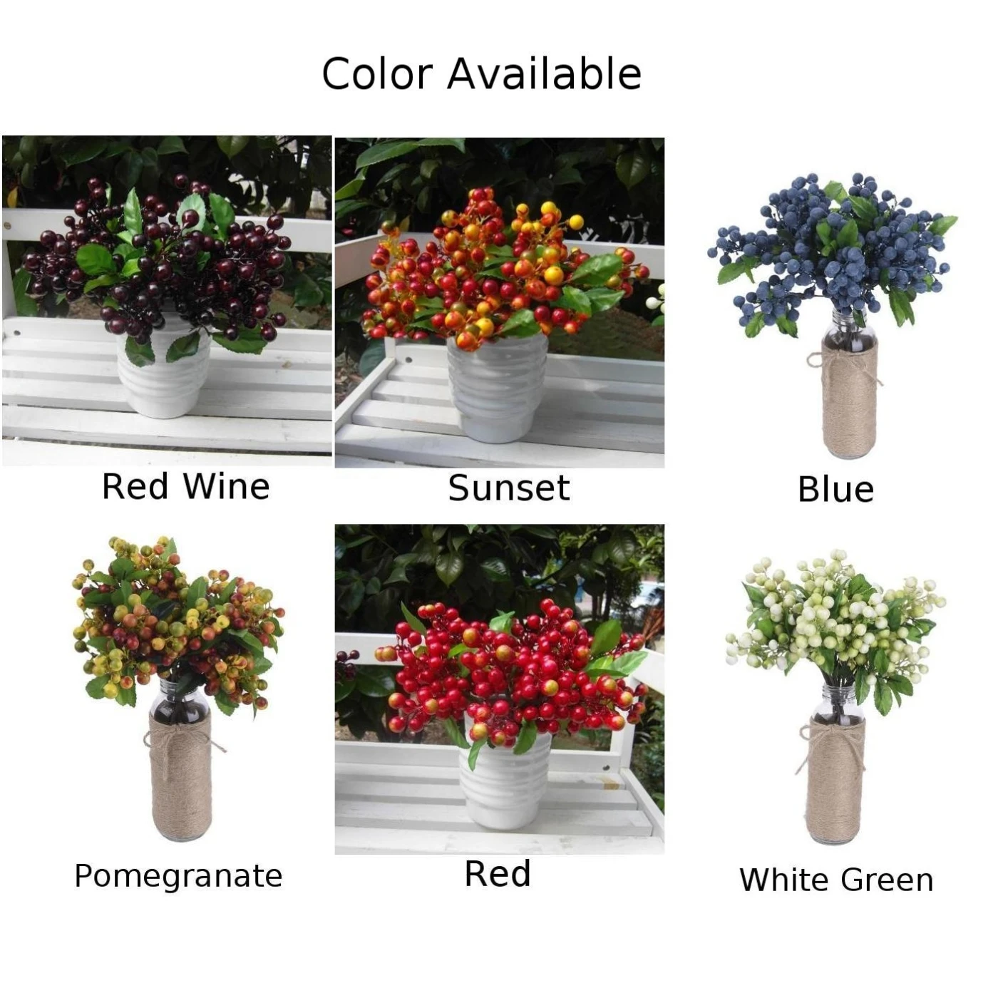 1 шт. Ягодный искусственный букет из черники и фруктов вечерние домашние цветы