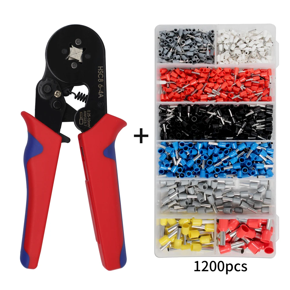 Isolado sem Isolamento Caixa Terminal Crimp Conector Extremidade Virolas 1200 Pçs – Fio