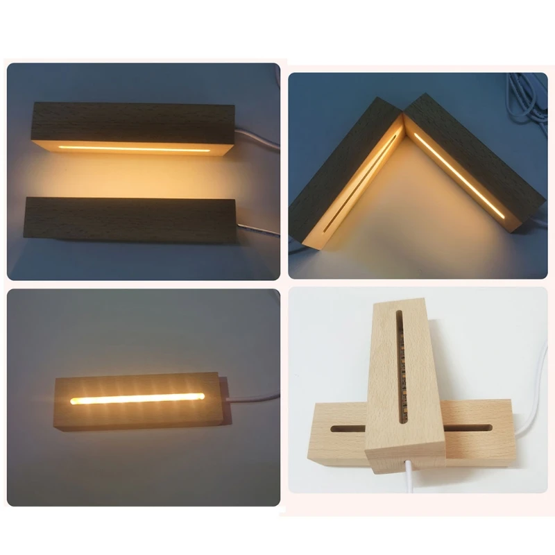 

Деревянная основа, креативные поделки, твердая древесина, 3D Хрустальный шар, Светодиодный светящийся корпус из твердой древесины, индивиду...