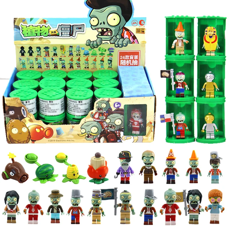 Фигурка-конструктор Зомби против растений аниме Детская кукла игрушка в сборе