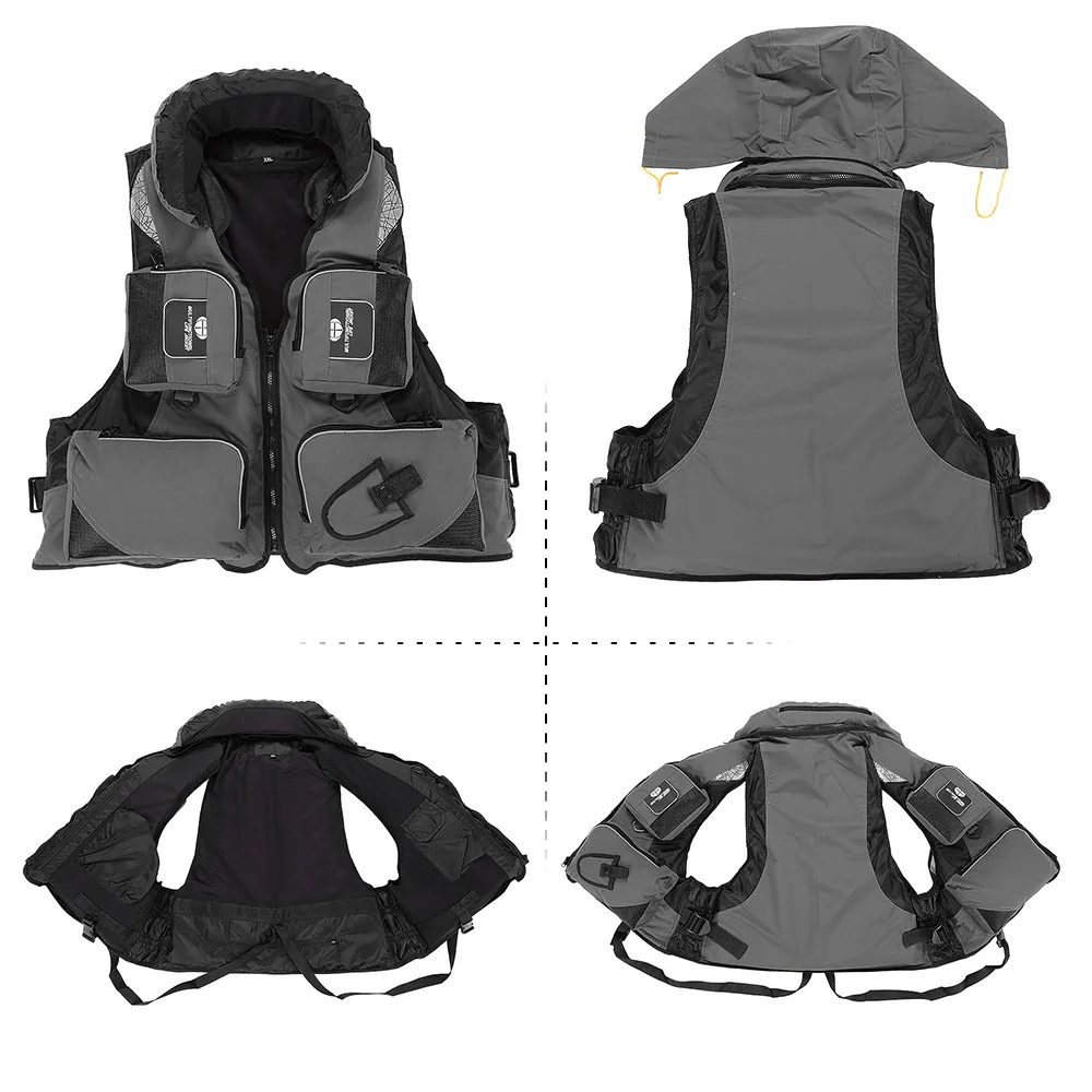 Спасательный жилет из полиэстера для рыбалки взрослых M-XXL | Спорт и развлечения