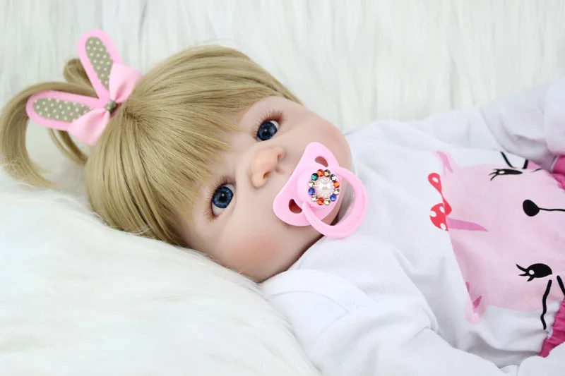 Полностью силиконовая кукла реборн BZDOLL 55 см игрушки для новорожденных принцесс