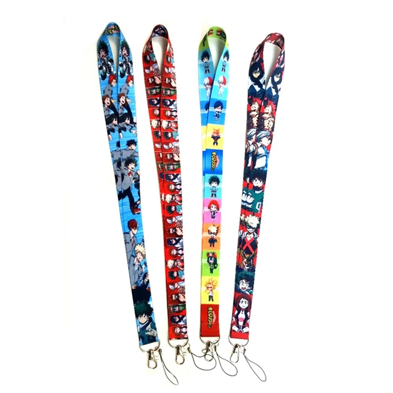 Милый аниме шнур ID значок держатель брелок на шею ремешок для мобильного