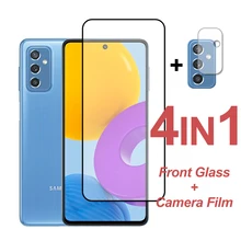 Protective Glass For Samsung Galaxy M52 M32 M22 M51 M12 Full Cover Tempered Glass On For Samsung M52 M32 Camera Screen Protector