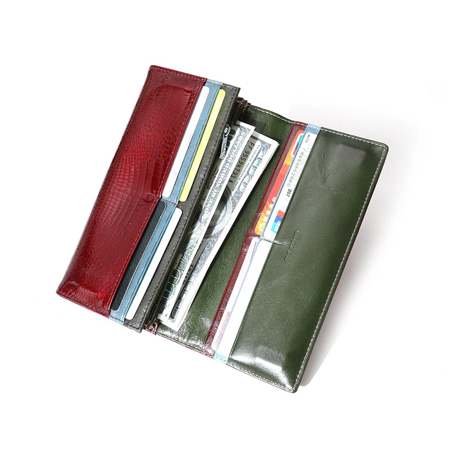 Роскошные Брендовые женские кошельки кошелек из натуральной кожи Длинный