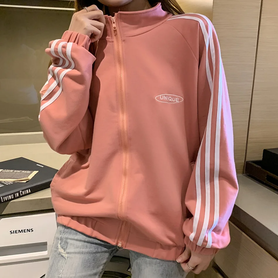 

Ladies Sweatshirt Super Hot Top 2021 Fall Winter New Style Stand-up Collar Zipper Thin Sweater Women's Long Sleeve Jacket Women