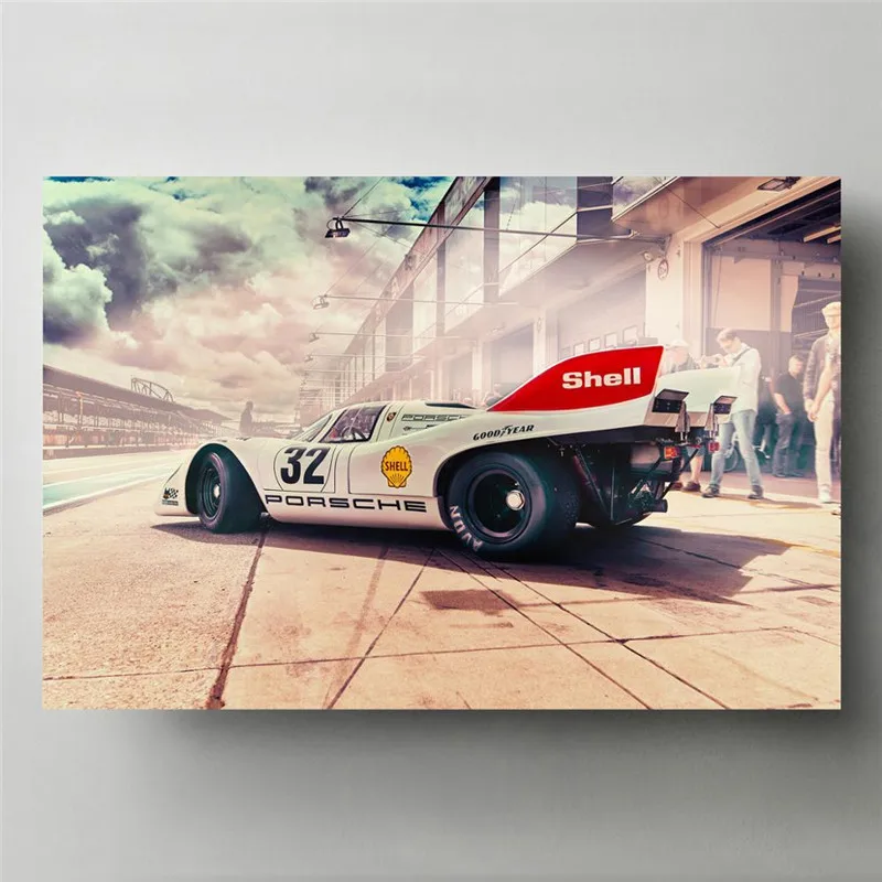 

Modern Vehicle Sportscar Posters and Prints Porsches Racing Car Oil Canvas Paintings Wall Art Picture for Living Room Decor