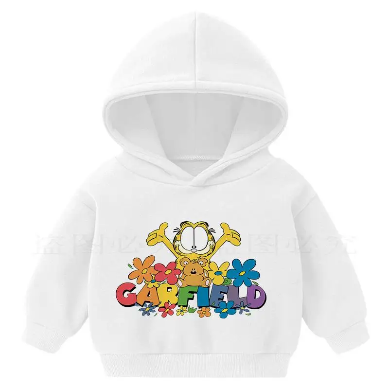 

Garfield Clothes Summer Cool Cotton Kids Hoodies Girls Family Shirts Boys Hoodies Fashion Sweatshirt Autumn Children 'S Tops