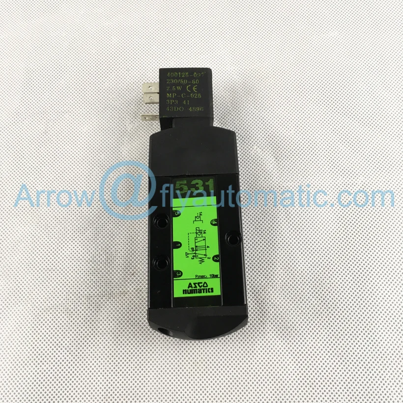 Пилотный управляемый электромагнитный клапан ASCO SCG531C017 серии MS 531 5/2 5/3|valve 12v|valve