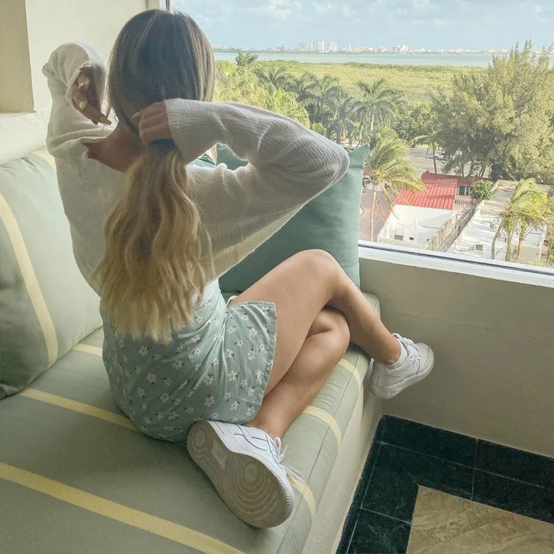 Женская юбка с завышенной талией облегающая короткая в Корейском стиле