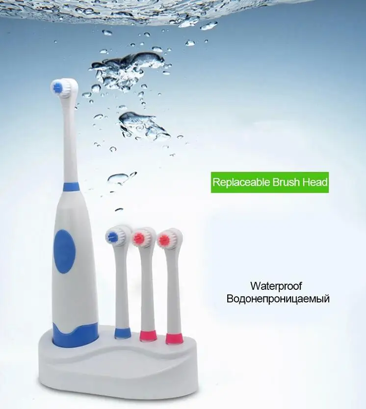 

Cute Electric Toothbrush For Kid Children Family Use With 3 Toothbrush Head One Base Holder Green Blue Purple Pink Color