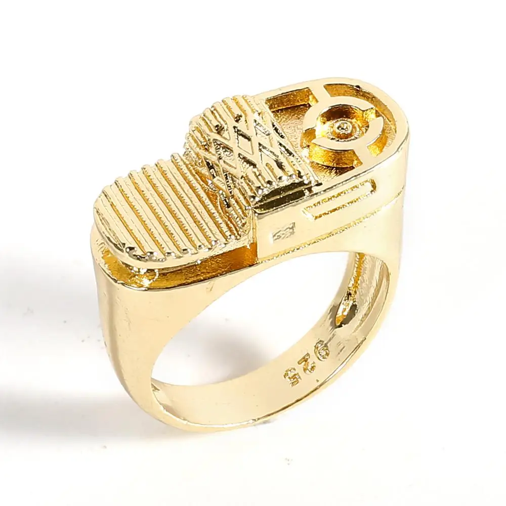 

Hot Sale Hollow Out Simulation Lighter Unisex Unique Cocktail Party Punk Gothic Lighter Shape Banquet Rings Men Women