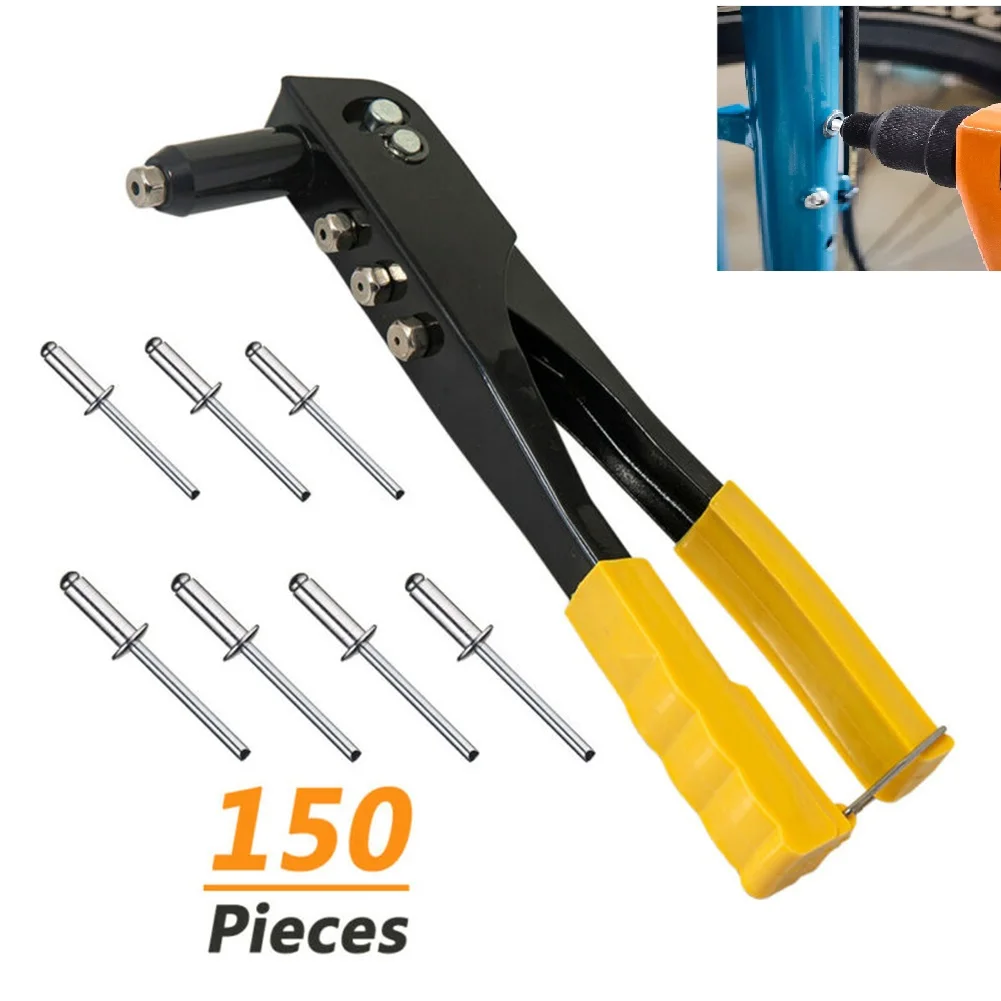 

Hand Riveter Guns Heavy Duty Riveter Set Rivet Tool And 150Pcs Blind Rivets Assortment Kit Office Furniture, Mobile Homes