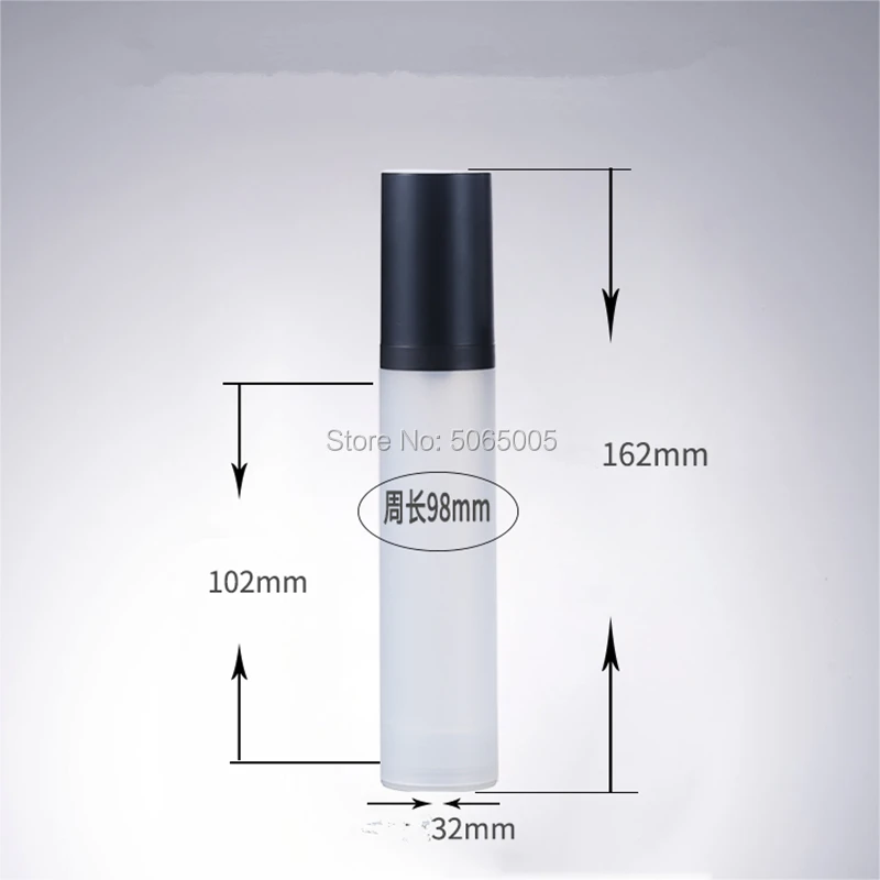 Матовая черная Дорожная бутылка с тонером для сыворотки безвоздушный стерильный