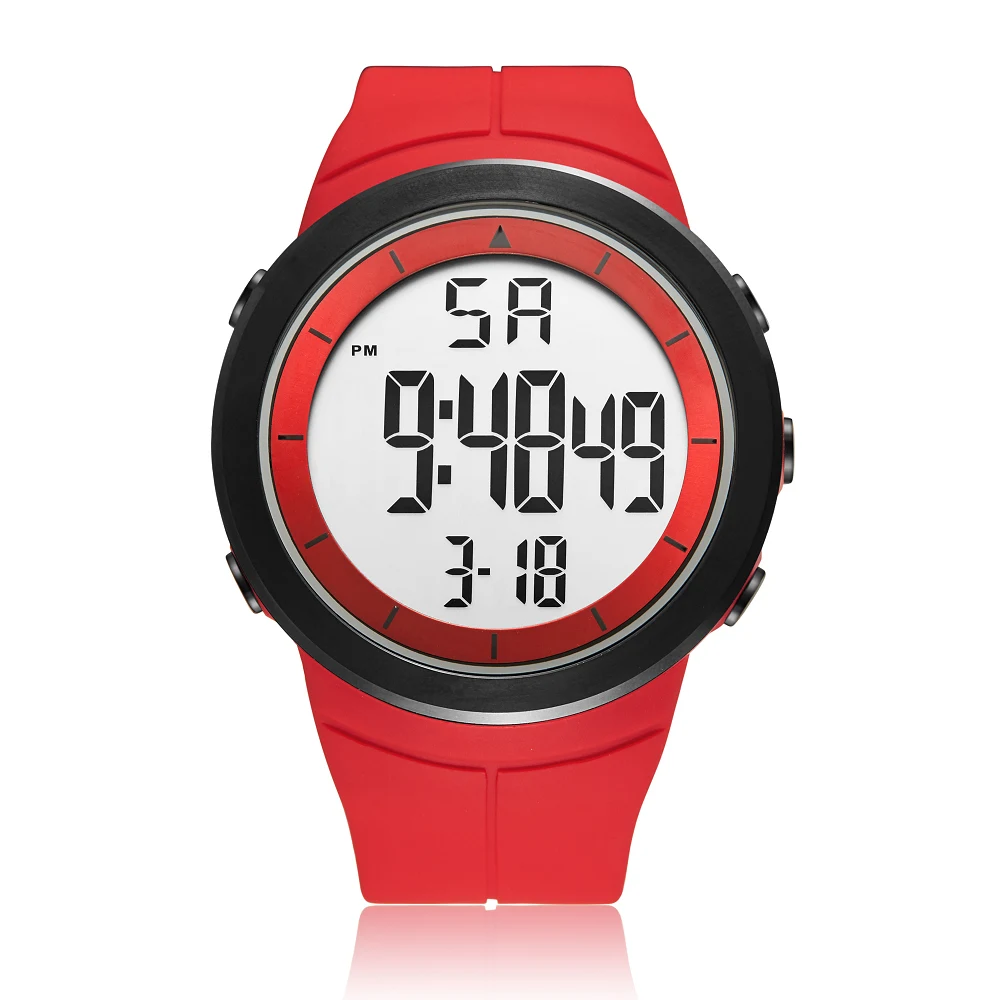 Цифровые мужские военные спортивные часы reloj hombre Красный 50 м дайвер силиконовый браслет мужские наручные часы водонепроницаемые светодиодные Мужские часы Подарки