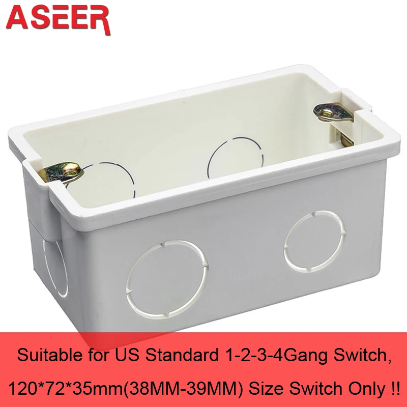 ASEER стандартная внутренняя распределительная коробка для монтажа в стену 120*72*42