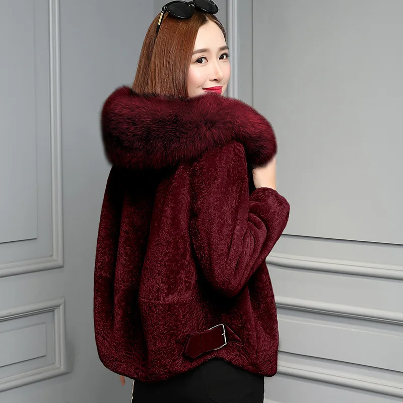 Пальто из искусственного меха Зимняя женская теплая мягкая Короткая Меховая