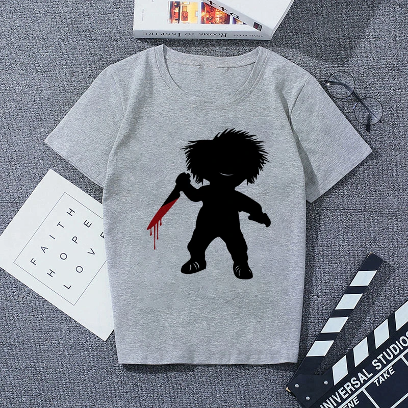 4668305 Футболка с принтом серая Повседневная Уличная мода футболки |