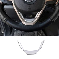 abs matte for jeep grand cherokee 2014 2015 2016 2017 car steering wheel button frame cover trims auto styling accessories 1pcs
