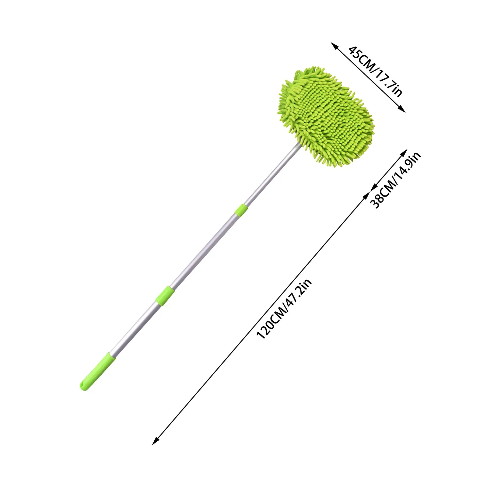 

2 In 1 Car Cleaning Brush Car Wash Brush Telescoping Long Handle Cleaning Mop Chenille Broom Auto Accessories