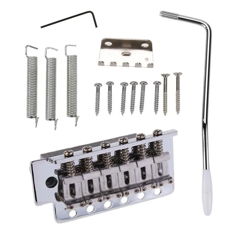 

6-струнный наконечник для гитарного бриджа, седла для SQ ST, электрогитары из цинкового сплава с тремоло-Бридж с аксессуарами