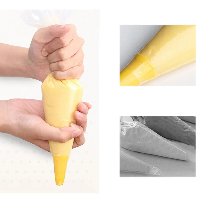 50Pcs/roll Disposable Piping Bag Icing Nozzle Fondant Cake Decorating Pastry Tips Tools Small Large Size Kitchen |