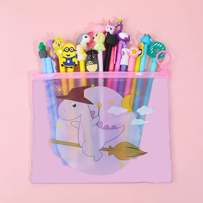 

Рандомный цвет 20 шт., рандомный стиль, волшебный чехол, набор для письма, гелевая ручка, художественная ручка, рандомный черный цвет для студ...