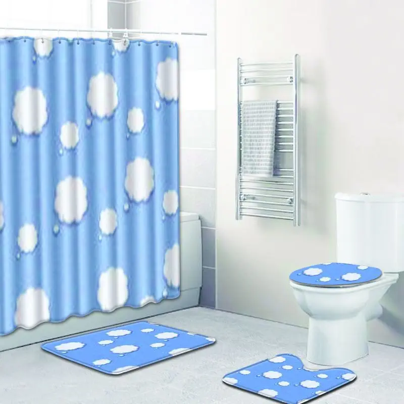 Милое животное кошка печать водонепроницаемая ткань для занавесок душа ванна