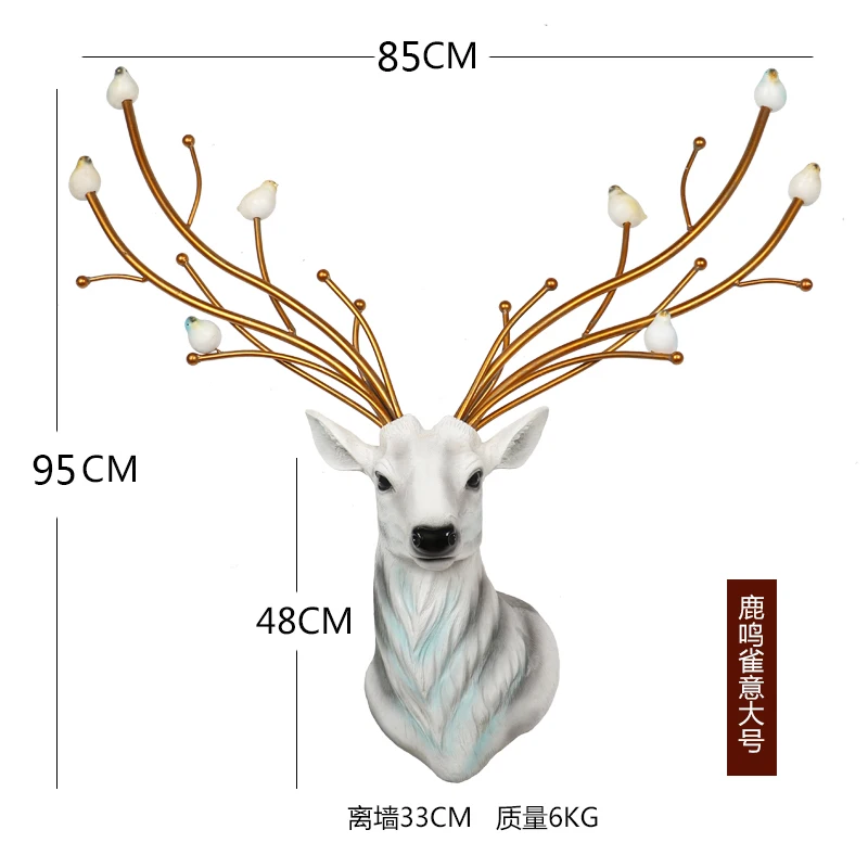 Креативная голова оленя настенный Европейский стиль домашний телевизор фон