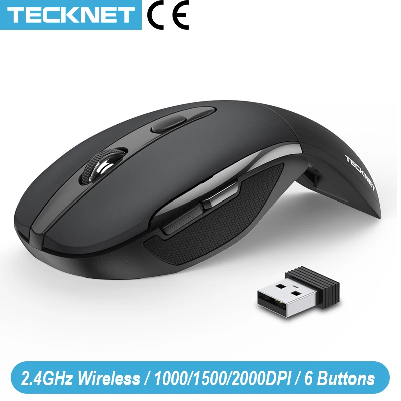 TeckNet складная беспроводная компьютерная мышь 2000DPI регулируемая с 2 4G беспроводным