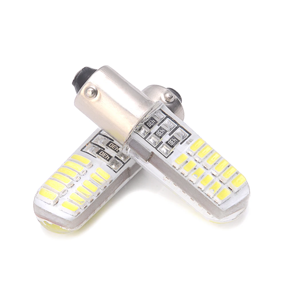 1 шт. светодиодный светильник из силикагеля BA9S/T4W с чипами 24SMD 3014 для автомобиля