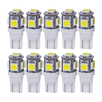 10 pieces w5w led bulb car t10 led signal light 12v 5 smd white 7000k auto interior dome lamp wedge side door clearance lights