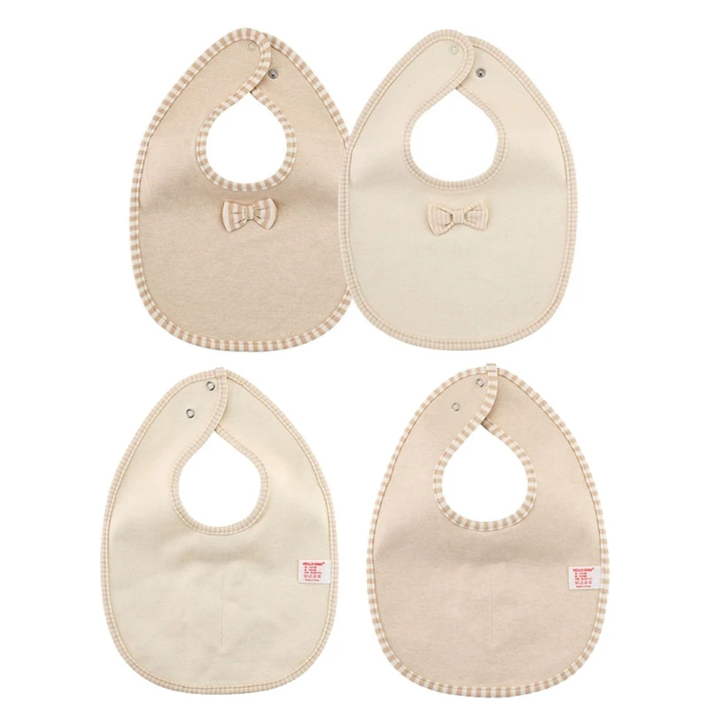 

Полотенце хлопковое однотонное для младенцев, 3 слоя, водонепроницаемое, для мальчиков 0-36 м, 2 шт., цветной нагрудник