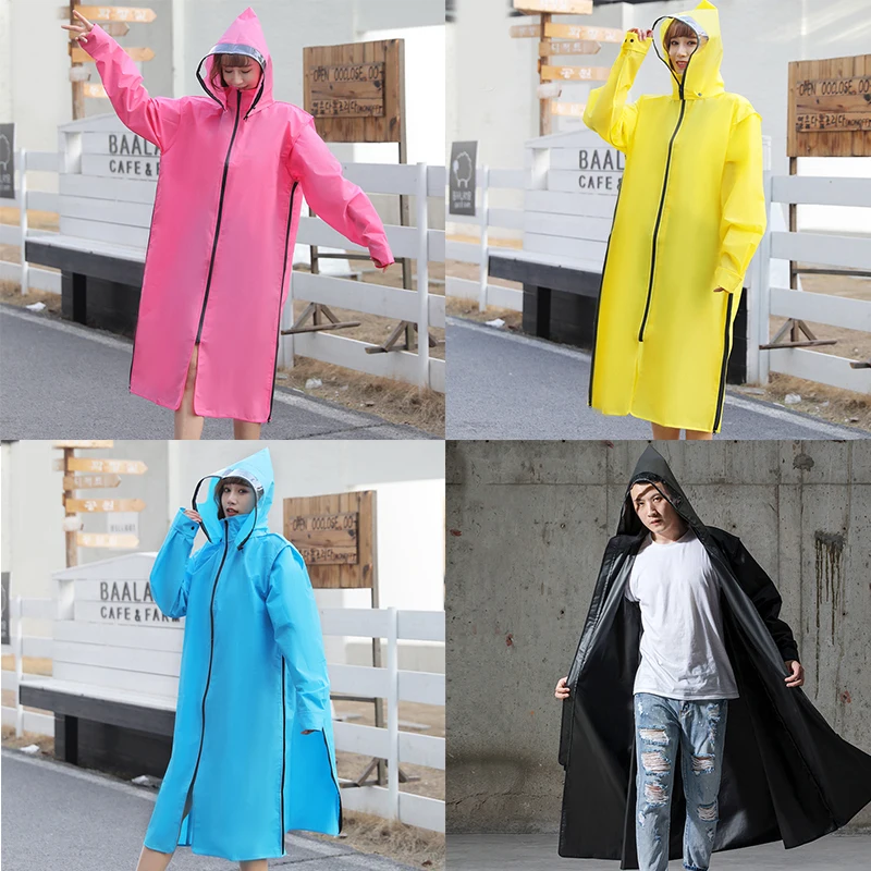 Горячая Распродажа EVA плащ для женщин/мужчин на молнии с капюшоном пончо мотоцикл
