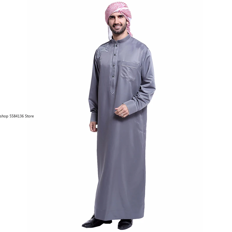 Ropa Hombre Musulman De Mode Man 2021 Abaya Muslim Fashion Dress Pakistan Islam Clothing Abayas Robe Saudi Arabia Mannen Kaftan