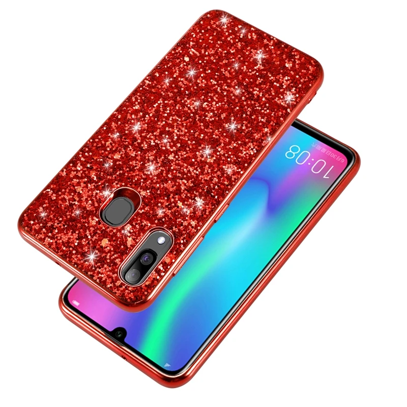 Блестящий жесткий чехол для samsung Galaxy A20 Мягкая силиконовая Обложка Бампер для samsung A20 A 20 A205F A205 SM-A205F Чехлы Bling