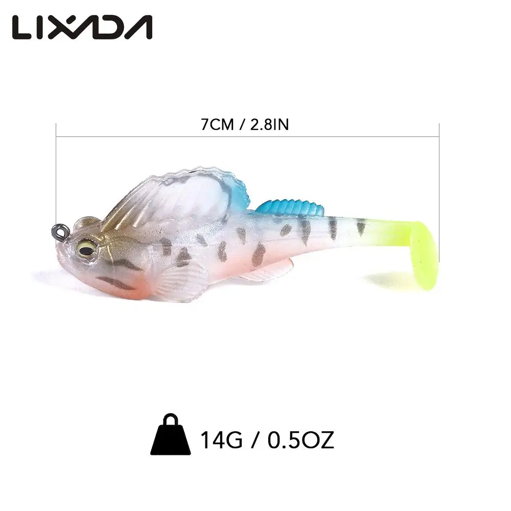 7 см 14 г рыболовная приманка свинцовая голова искусственная Мягкая пластиковая с