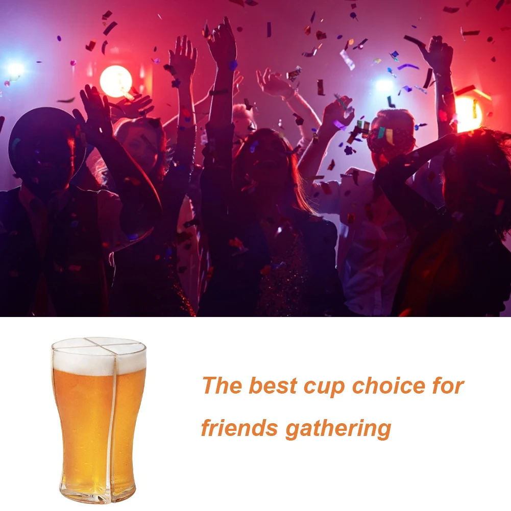 Диспенсер для пива чашки школьника Набор кружек 4 в 1 подключенные прозрачные