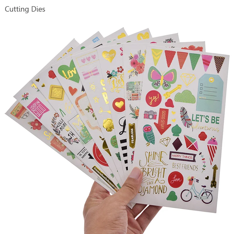 2019 Новое поступление красочные бумажные наклейки с английскими буквами для